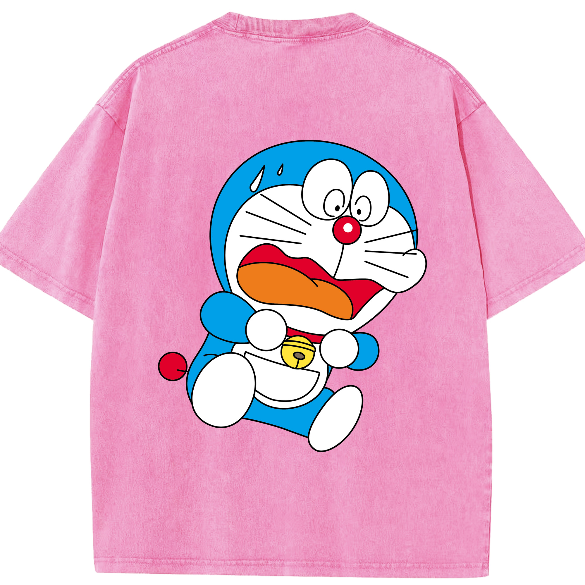 （画像用） ドラえもん Doraemon 綿100% ヴィンテージ風 半袖Tシャツ（背面プリント）